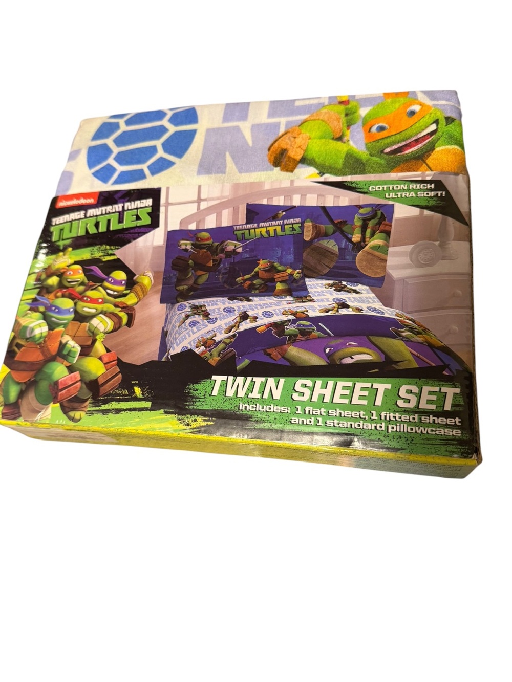 Teenage Mutant Ninja Turtles Twin Sheet Set - Purple & Green